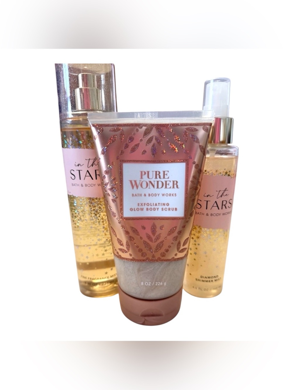 Bath & Body Works Pure Wonder Exfoliating Glow Body Scrub - rose gold